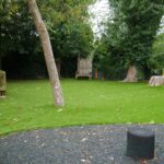 artificial grass in playground school area