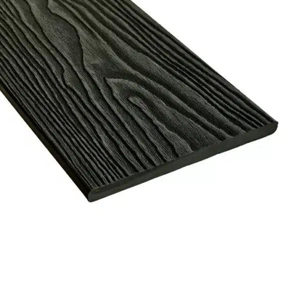 Grey composite woodgrain fascia board with a sleek and modern wood-effect finish